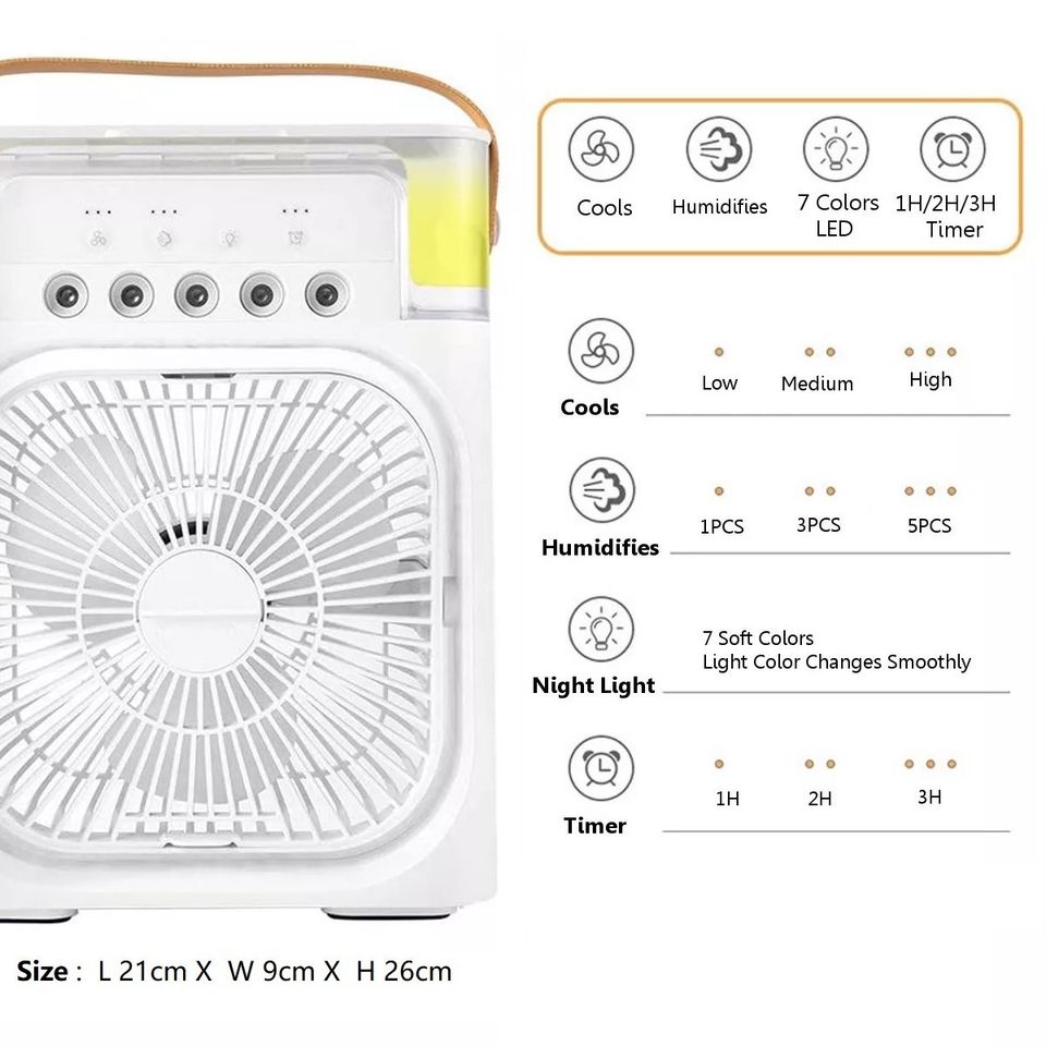 ❄️VENTILADOR ENFRIADOR Y HUMIDIFICADOR 3 EN 1❄️