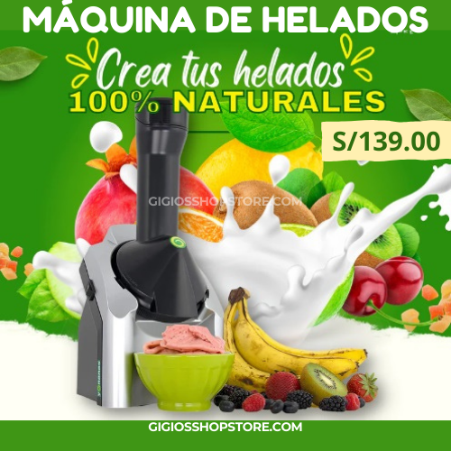 MÁQUINA DE HELADOS NATURALES - 100% FRUTA