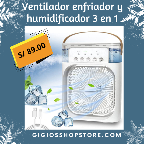 ❄️VENTILADOR ENFRIADOR Y HUMIDIFICADOR 3 EN 1❄️