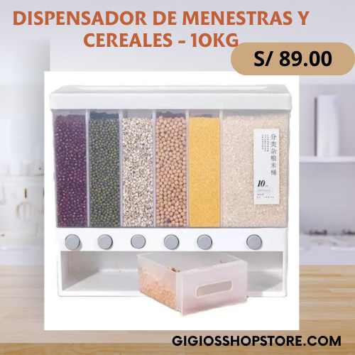 DISPENSADOR DE MENESTRAS Y CEREALES - 10KG