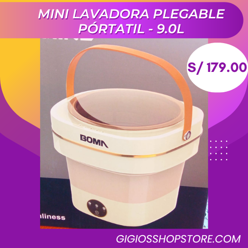 MINI LAVADORA PLEGABLE PÓRTATIL - 9.0L